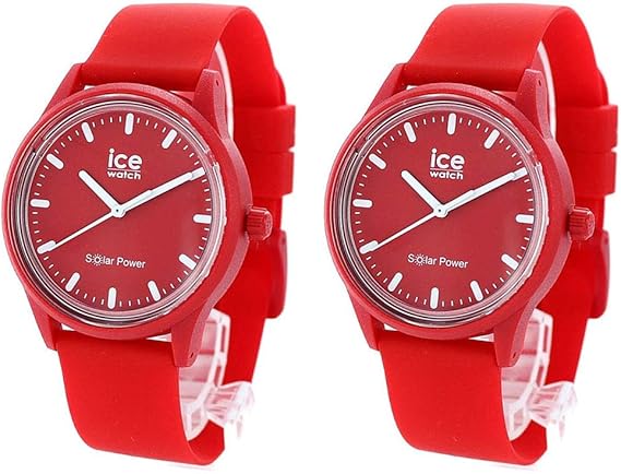 Amazon アイスウォッチ Ice Watch ペアウォッチ 収納box メンズ レディース Ice Solar Power アイスソーラーパワー レッドシー ホワイト レッド シリコンラバー 腕時計 並行輸入品 メンズ腕時計 腕時計 通販