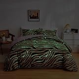 Loussiesd Leopard Glow Duvet Cover Set Kids Super King 220x260 cm view 2