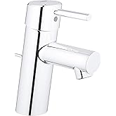 GROHE 3427000A Concetto, Single Hole Single-Handle Bathroom Faucet, S-Size, 1.2 GPM, Chrome
