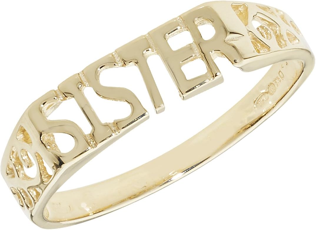 9ct Carat Yellow Gold Ladies Sister Ring WJS11188 Amazon.co.uk Jewellery