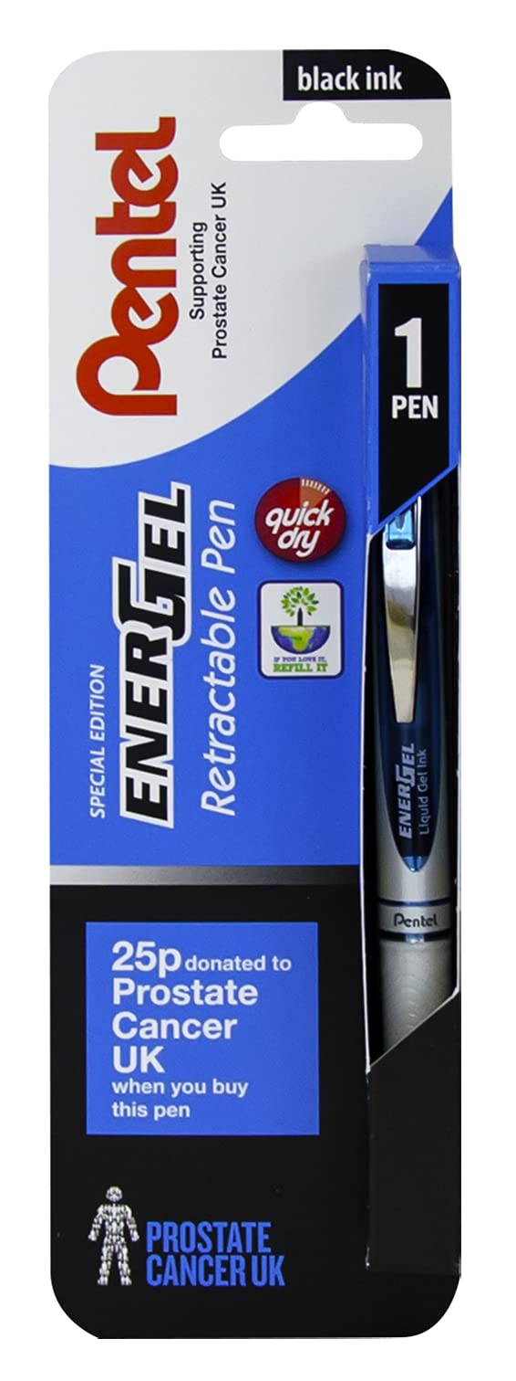 Pentel EnerGel Xm Retractable Special Edition supporting Prostate Cancer UK - Single piece pack - 0.7mm - XBL77SWA-PCC