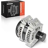 A-Premium Alternator, 12V 220A 6-Groove Pulley Clockwise | Compatible with Chrysler Pacifica 2017-2020, Voyager 2020 &amp; Ram ProMaster 1500 2500 3500 22-25, 3.6L, Replace# 421000-7191