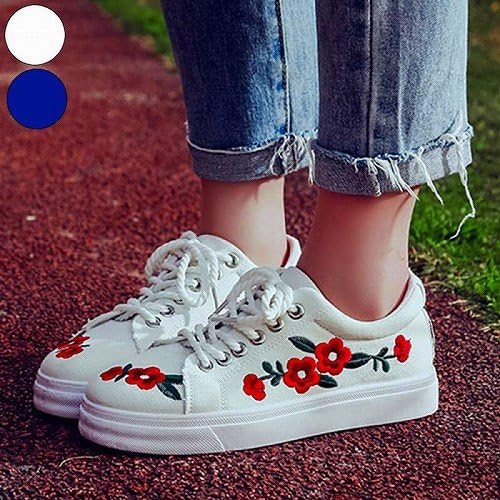 Amazon 新品 靴 シューズ スニーカー 刺繍 レディース ローカッ デニム 24 24 5ホワイト スニーカー