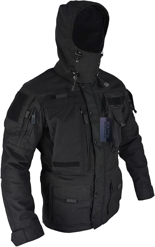 Army Tactical Jacket Multi Pocket Hooded Coat Hunting Molle Military