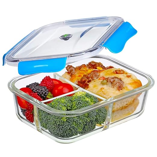 Vidrio Contenedor Alimentos Hermetico - Recipientes Comida Cristal ...