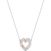 Swarovski Infinity Heart Jewelry Collection, Necklaces and Bracelets, Rose Gold & Rhodium Tone Finish, Clear Crystals