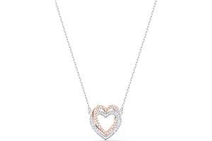 Swarovski Women's Infinity Heart Jewelry Collection, Rose Gold Tone & Rhodium Finish, Clear Crystals