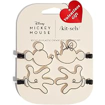 Amazon.com : Mickey/Minnie x Kitsch Creaseless Hair Clips ...