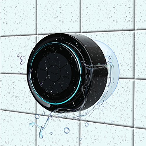 Bluetooth Shower Speakers, HAISSKY Portable Rugged Wireless Waterproof Speaker for iPhone iPad S ...