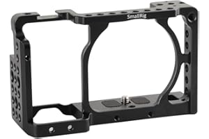 SmallRig Camera Cage only for Sony A6000 A6300 ILCE-6000 ILCE-6300 NEX7, A6000 Cage with 1/4" 3/8" Mounting Points and Built-in Cold Shoe - 1661