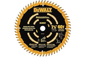 DEWALT DW7116PT DEWALT DW7116PT 60T Precision Trim Miter Saw Blade, 7-1/4"