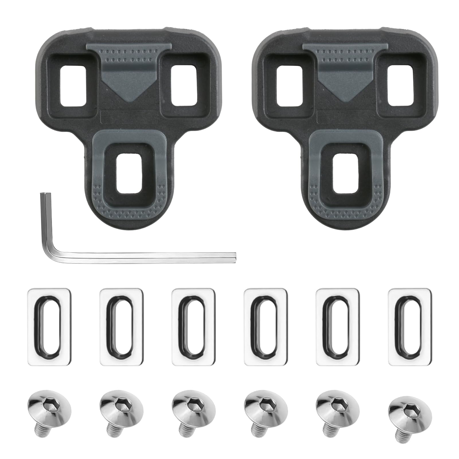 Bike Cleats Compatible wit Look KEO Bike Grip Cleats, Bicycle Cleats for Cycling Shoes, Indoor Outdoor Peleton Spin Cycling, Anti-Slip TPU Surface