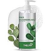THELIVA Hydrating Face Wash for Women–Cactus Extract Facial Cleanser–Anti Aging & Gentle Cleanser for Oily Skin–Hydro Boost Gel Texture–Refreshing Daily Wash – 13.5 oz