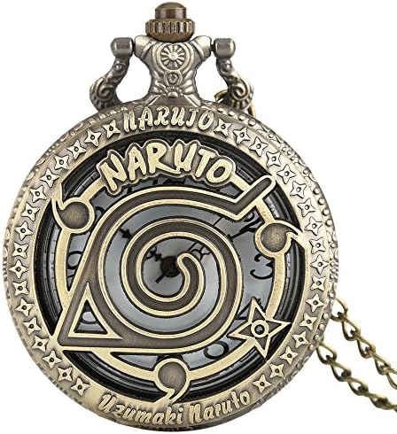 Mens Creative Pocket Watch, Analog Quartz Pocket Watch,Necklace Accessory Comics Copper Gift for Women Men