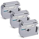 BEYONDTEK P Touch M Tape Black on Clear Replace with Brother M Tape Clear P Touch PT-M95 PT-65 PT-70BM PTM95 M131 M-131 M-K131s Label Tape for Brother PT-45 PT-70 PT-90 Label Maker, 3-Pack