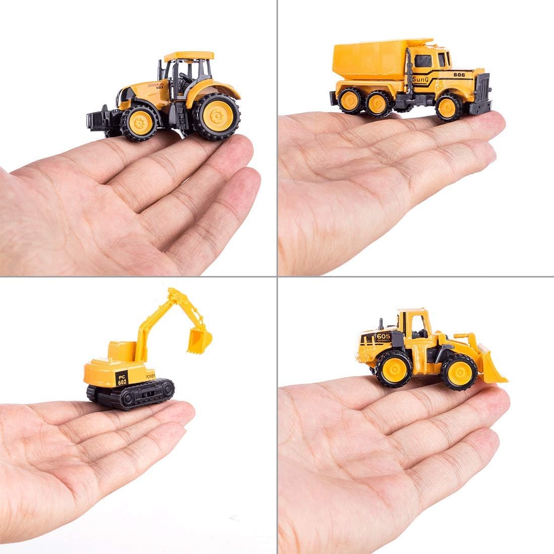 Amazon.com: lingxuinfo Mini máquina Caterpillar Construcción Coches camión coches de juguete vehículo camión de juguetes Set – 8 unidades: Toys \u0026 Games