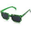 Pixel Kids Sunglasses Green, Novelty Retro Gamer Geek Glasses for Boys and Girls Ages 6+ by EnderToys