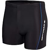 KANAV Men's Athletic Swim Jammers Quick Dry Square Leg Swimsuit for Men Drag Suits for Swimming Training Racing Swim Briefs