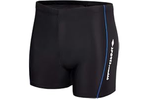 KANAV Men's Athletic Swim Jammers Quick Dry Square Leg Swimsuit for Men Drag Suits for Swimming Training Racing Swim Briefs