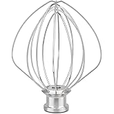 Whisk Attachment Stainless Steel Wires Whip K45WW Parts fit KitchenAid 4.5 and 5 QT Tilt Head Stand Mixer