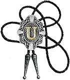 KECOL Mens Initial Letter Bolo Tie Western Cowboy