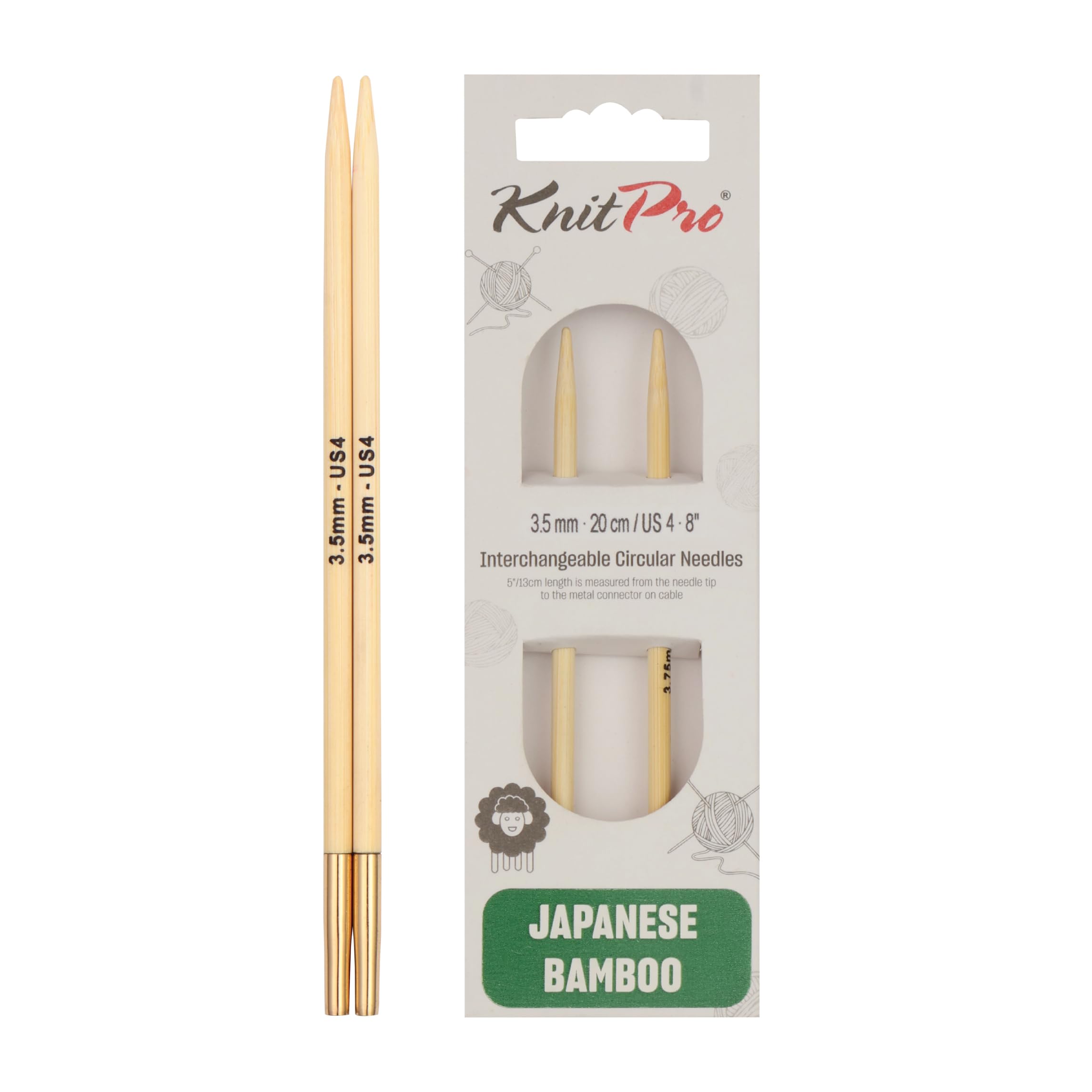 KnitPro Bamboo Interchangeable Circular Needles 5" (13cm) | 3.50mm — image 1