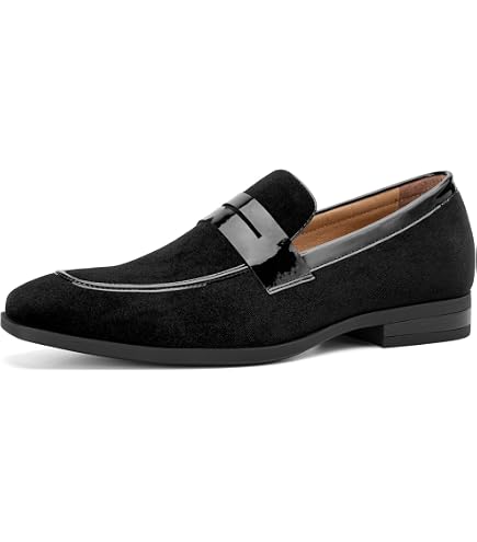 UUBARIS Men\'s Blue Velvet Loafers Metal Buckle Comfortable Slip On Formal Shoes Men main image 3