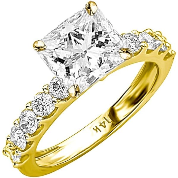 Dazzlingrock Collection Anillo De Boda De Oro Blanco De 14