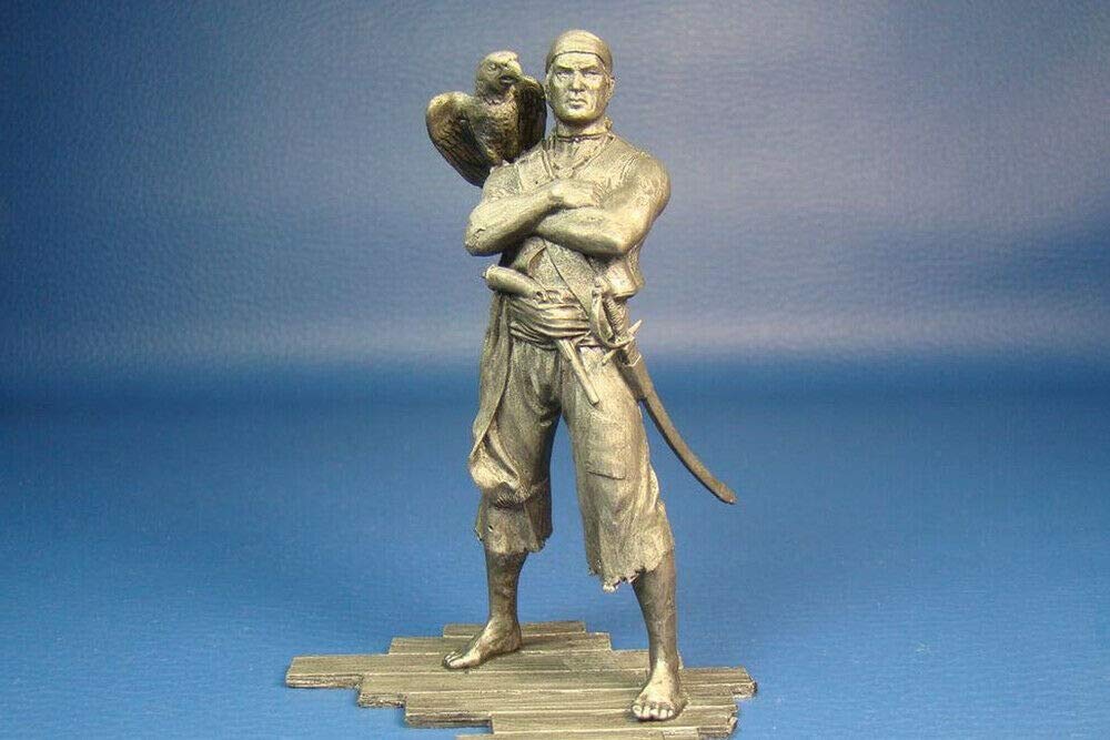 Buccaneer Pirate from Haiti 17th Century 1/24 Scale Unpainted Tin Figure Pirates Handmade Collectibl