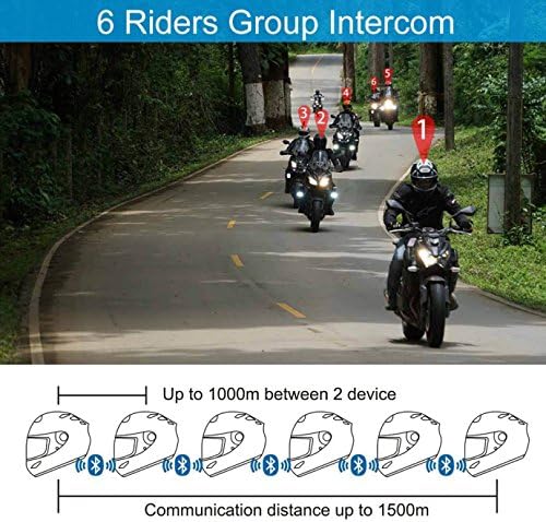 FreedConn T-Max Pro V5.0 Motorcycle Helmet Bluetooth Intercom Headset Communication Systems Kit with DSP/CVC Noise Cancellation - Image 5