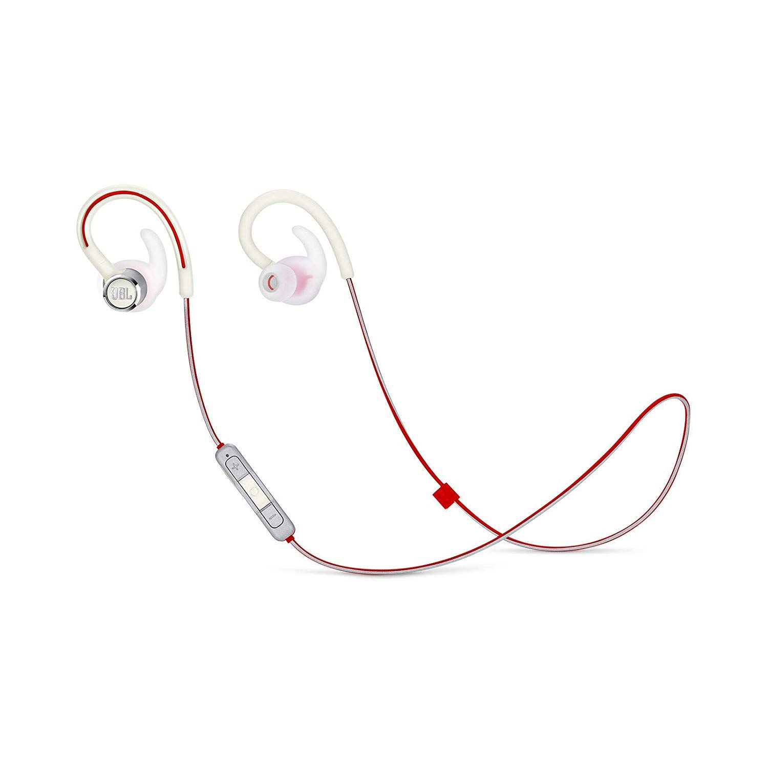 JBL Reflect Contour 2.0, Secure Fit, in-Ear Wireless Sport Headphone with 3-Button Mic/Remote - White