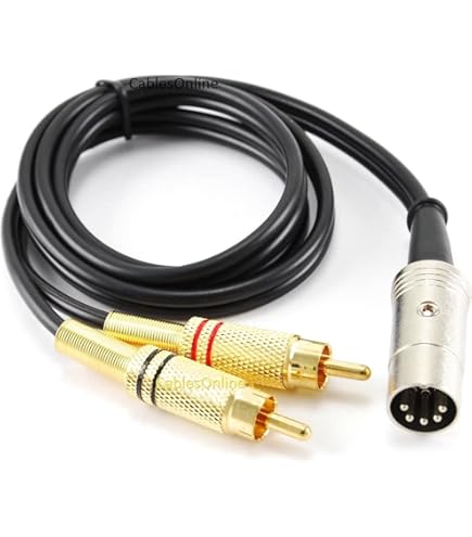 【ga-ho】RCA 70's 7025 2本 Amazon.com: CablesOnline 1ft Din-7 Female to 2-RCA Male