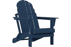 Restcozi Adirondack Chairs, HDPE All-Weather Adirondack Chair Folding, Fire Pit Chairs (1, Navy Blue)