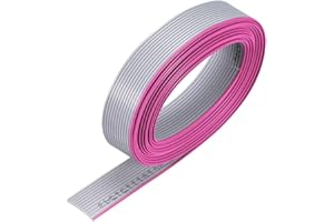 uxcell IDC Wire Flat Ribbon Cable 2m/6.6ft Length 1.27mm Pitch 12 Pins Gray for JTAG/ISP Connecting