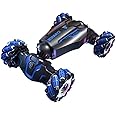 LOOZIX Upgraded Hand Gesture Sensing RC Stunt Car with Lights Music, Spray Fog Steam Gesture RC Car Remote Controll Transformed Vehicle 360° Spins All Terrains Monster Truck for Boys Kids