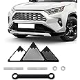 povtii Tri-Color Grille Decor Badge, Personalized Creative Grille Insert Trims, Front Grille Decoration Compatible with 4 Runner Highlander RAV4, Exterior Car Accessories (Style C)