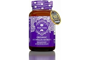 TRUE VEDA Organic Boswellia Extract Capsules - Boswellia Serrata Extract Capsules | USDA Organic Supplement | 5:1 Extract | Max Strength 75% Boswellic Acid | Boswellia Complex | 60 Vegan Boswellia Capsules