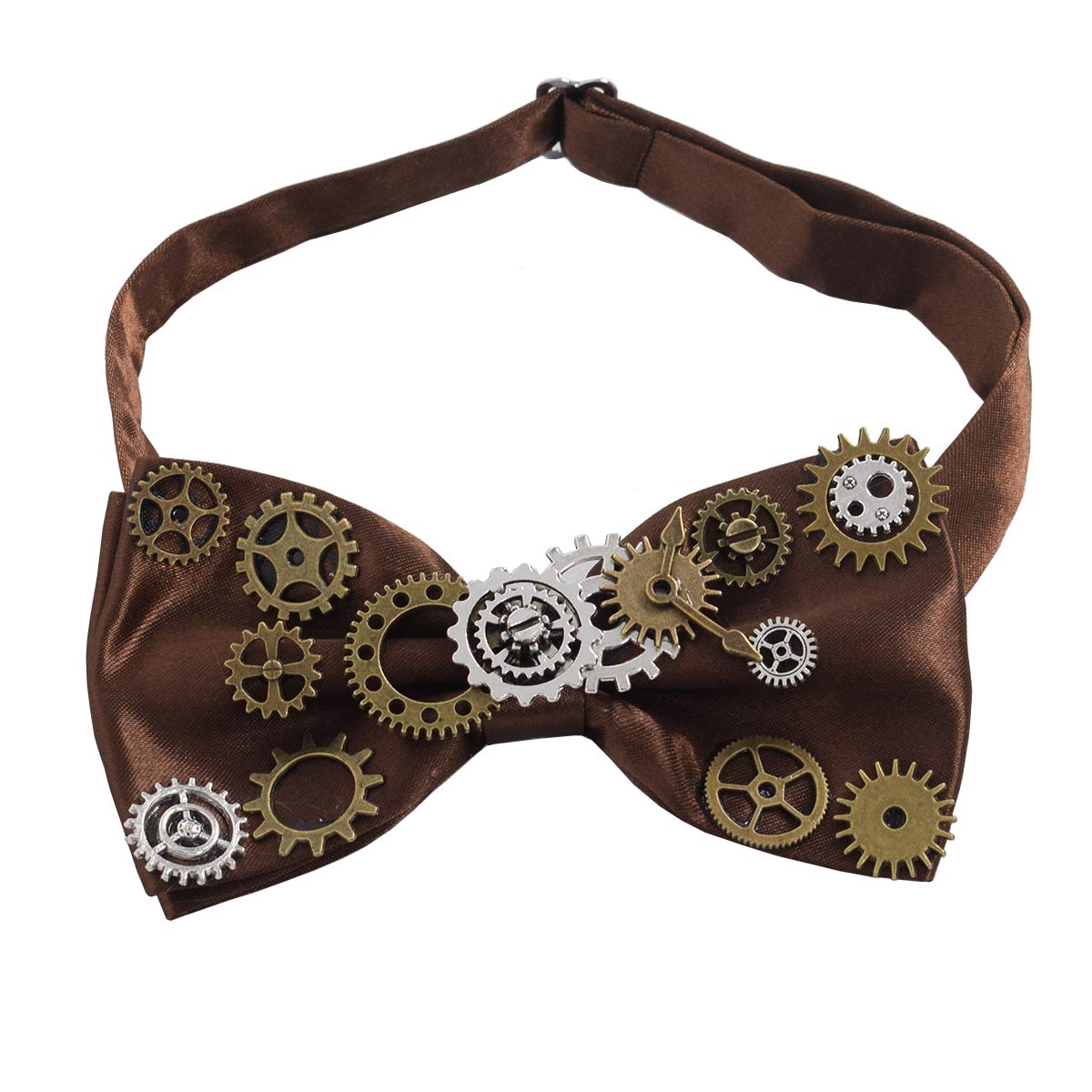 BLESSUME Steampunk Bowtie Gears Cosplay Accessories, One Size (Brown)