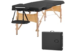 BestMassage Massage Bed Portable Massage Table 2 Folding Lash Bed Height Adjustable 28 Inch Wide Spa Table with Non-Woven Bag for Spa Footmassage Facial CareSpa Tattoo
