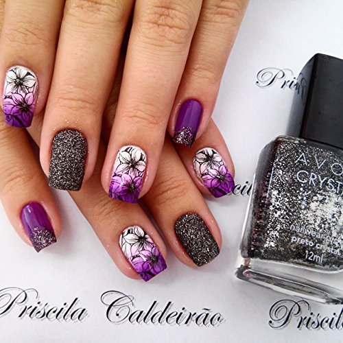 Pueen Nail Art Stamp Collection - Special Edition Encore 01-04 NEW Invention Set of 4 Double Sided All You Can Stamp Full Size Stamping Image Plates Manicure DIY (Infinite Images with Your Creativity) Now with Bonus Storage Case-BH000298