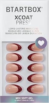 BTArtbox Stick On Nails Lucky Stripe Lamp-Curable 32 Nail Kit 16 Sizes view 8