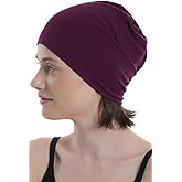 WISTERIA HEADWEAR Unisex Bamboo Beanie Sleep Cap for Sensitive Skin, Hair Loss, Alopecia, Chemo, Indoors and Outdoors