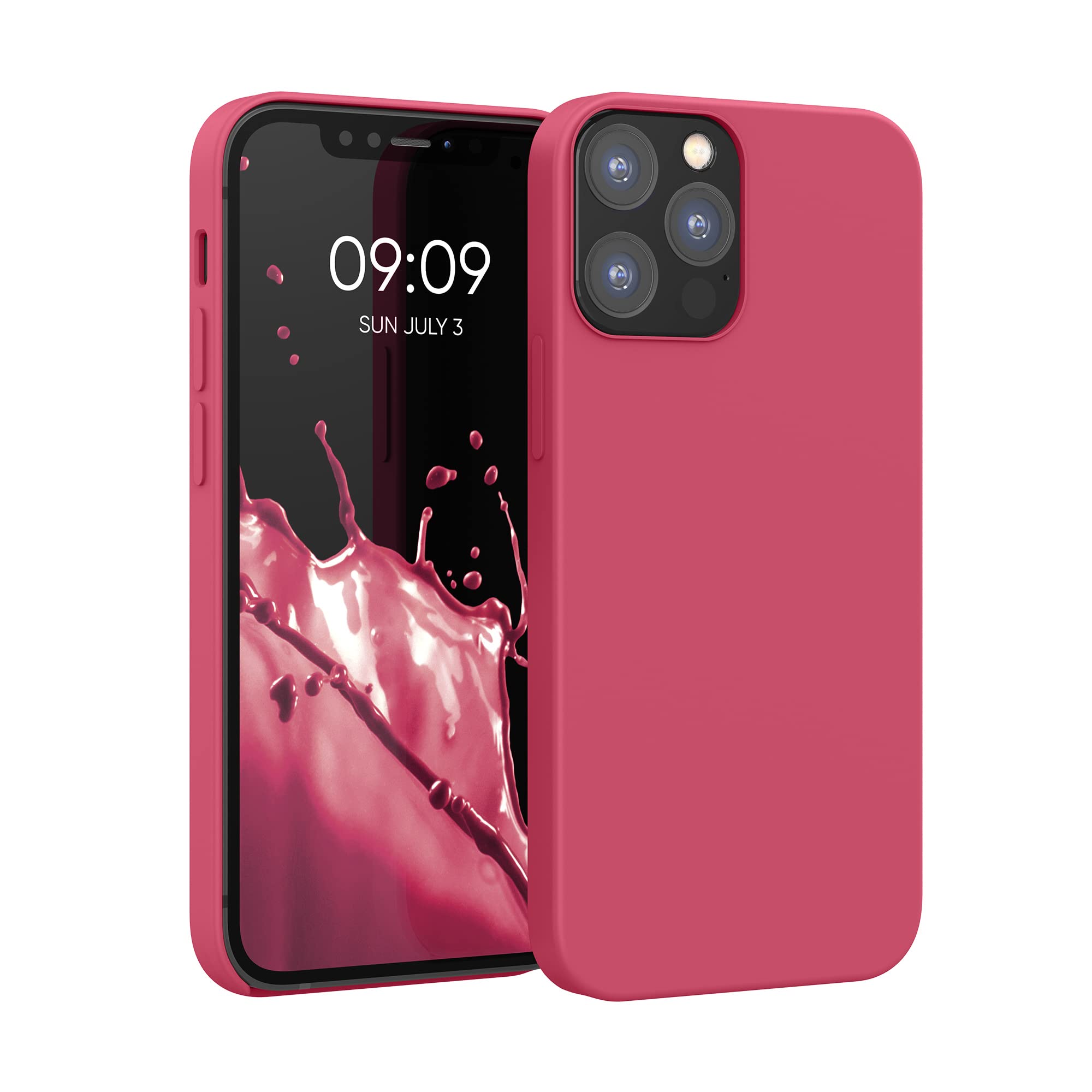 kwmobile Case Compatible with Apple iPhone 12 / iPhone 12 Pro Case - TPU Silicone Phone Cover with Soft Finish - Awesome Pink — image 1