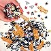 12 Packs Halloween Confetti Table Scatter Decoration Pumpkin Spiders Bats Witches Webs Cat Star Ghost Skull Halloween words Confetti 180g/6.3Oz for Halloween Birthday Party,Slime and DIY Craft,8000Pcs