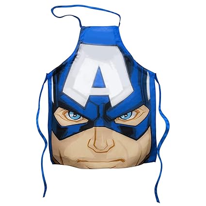 Captain America Cooking Apron Marvels Shielded Avenger On A Kitchen Apron Perfect For Bbq More 100 Cotton - 