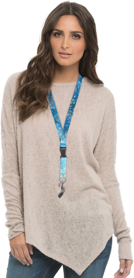 Dealikee Van Gogh Almond Blossoms Premium Lanyard, Detachable Neck Strap with Snap Buckle and Metal Clasp - Image 5