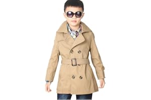 LJYH Big Boys Classic Peacoats Dress Coats Children Fall Toggle Trench Jackets