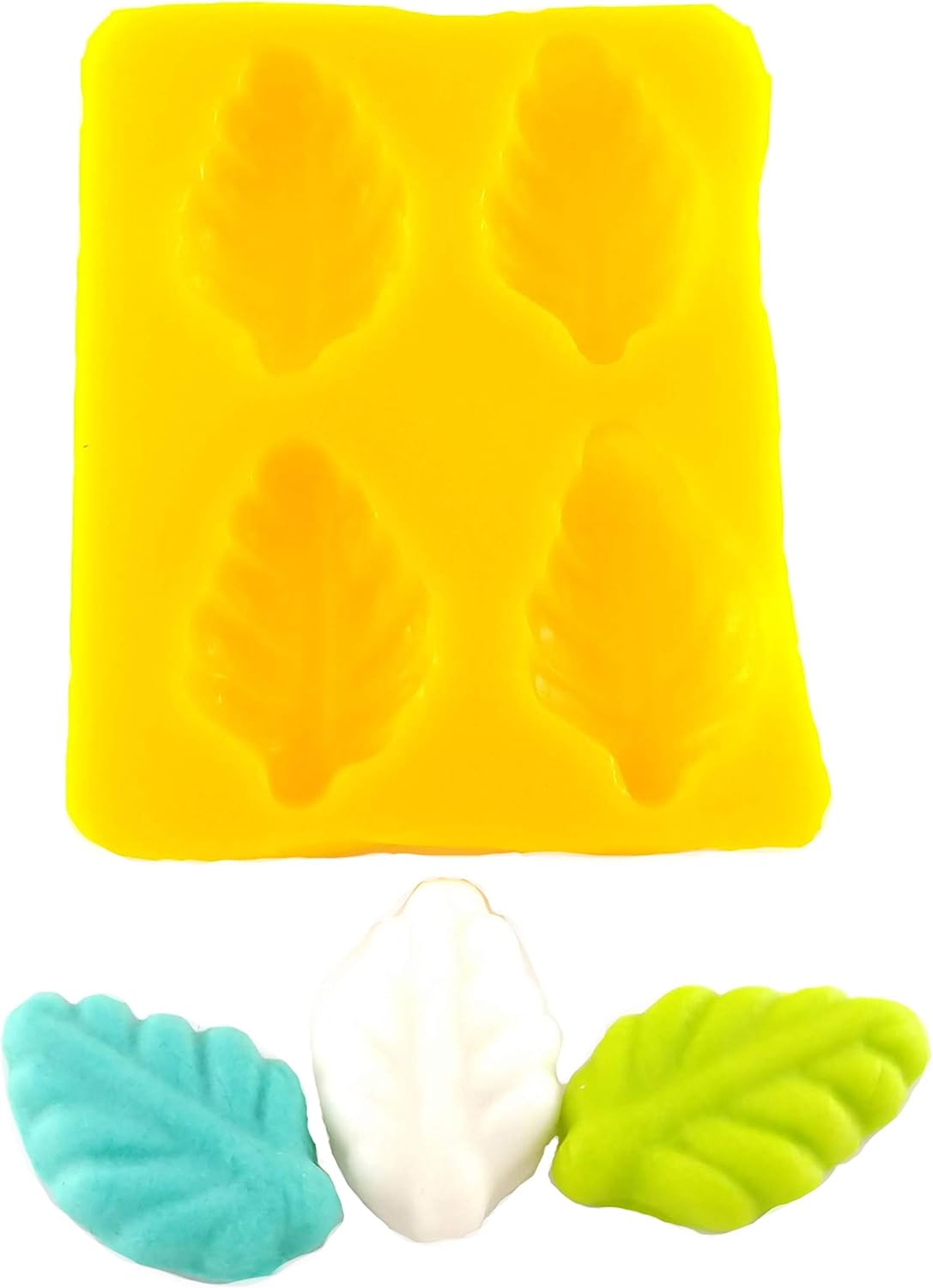 Flexible Molds Leaf (4 cavity) Cream Cheese Mint Molds