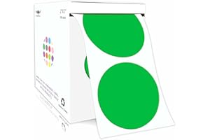 PARLAIM 2” Color Coding Labels Circle Dot Stickers,500 per Roll Round Permanent Adhesive Color Coding Dot Stickers for Inventory Office Home (Green)