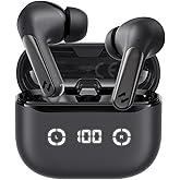 havit Wireless Earbuds Noise Cancelling TW984, in-Ear Buds Bluetooth 5.4 Headphones, 40H Playtime, with 4 ENC Noise Cancelling Mic, 7 Preset EQs via App LED Display